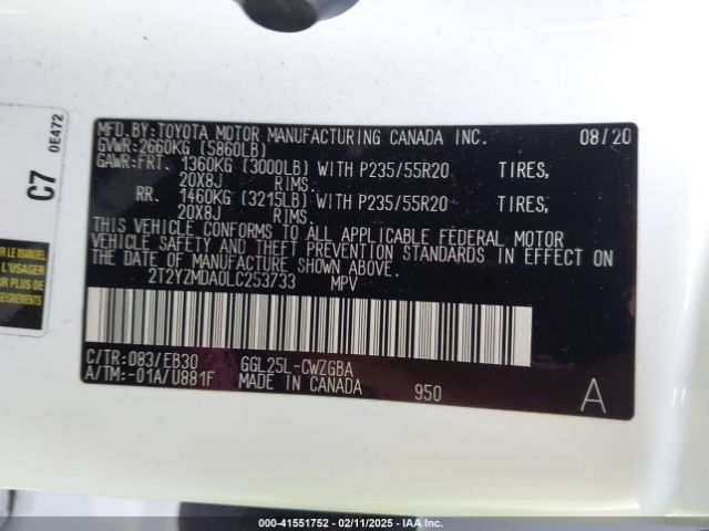 2T2YZMDA0LC253733 Lexus Rx 350 F Sport Performance