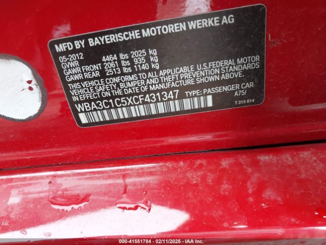 2012 BMW 328I WBA3C1C5XCF431347 Photo 8