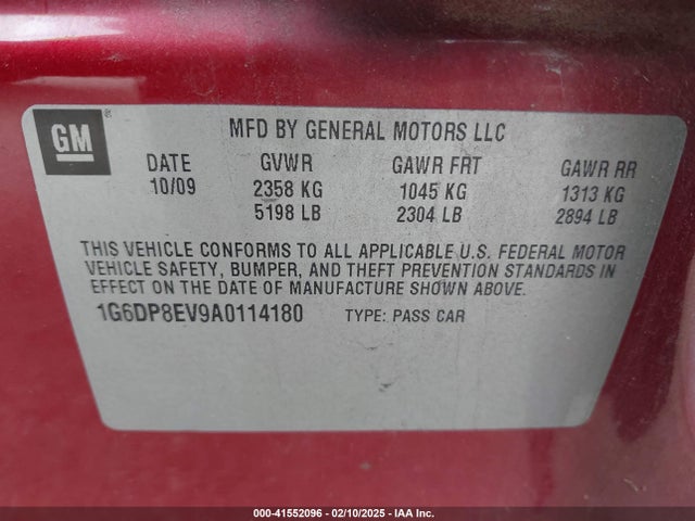 2010 CADILLAC CTS 1G6DP8EV9A0114180 Photo 8