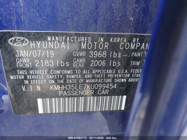KMHH35LE7KU099454 Hyundai ELANTRA GT
