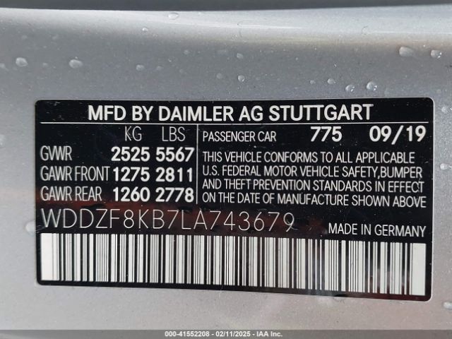 2020 MERCEDES-BENZ AMG E 63 WDDZF8KB7LA743679 Photo 8