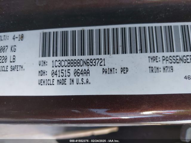 2013 CHRYSLER 200 1C3CCBBB8DN693721 Photo 8