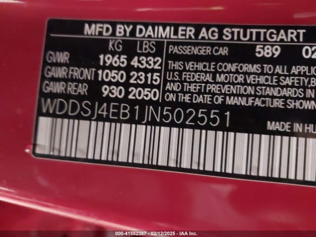 2018 MERCEDES-BENZ CLA 250 WDDSJ4EB1JN502551 Photo 8
