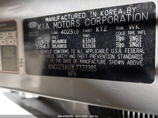 KIA SOUL LX 2020 KNDJ23AU3L7723385 Image 9