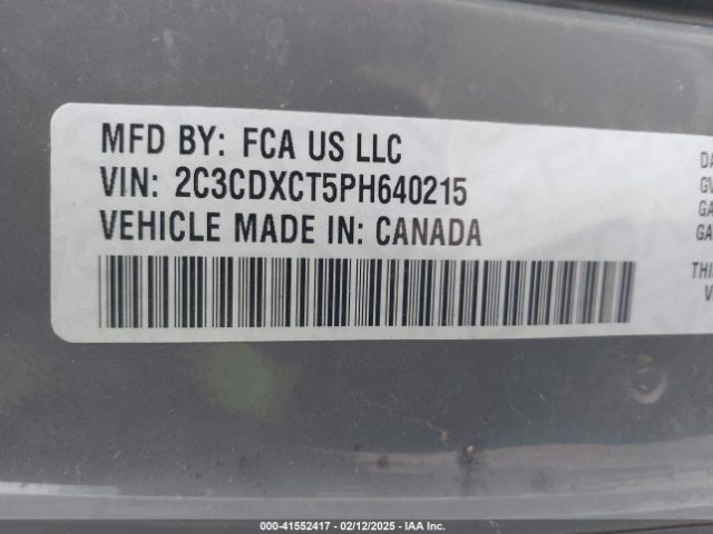 2C3CDXCT5PH640215 Dodge CHARGER R/T