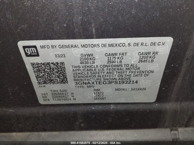 3GNAXTEG3PS193214 Chevrolet Equinox Awd 2fl