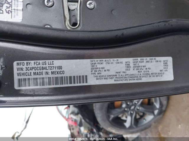 3C4PDCGB4LT271100 Dodge Journey Crossroad