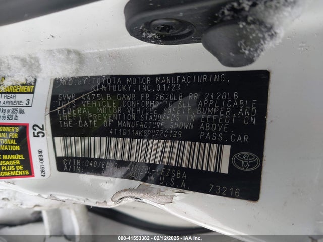 Toyota CAMRY SE 2023 4T1G11AK6PU770199 Image 9