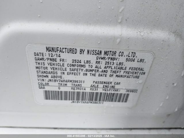 JN1BV7AR4FM396311 Infiniti Q50 Premium