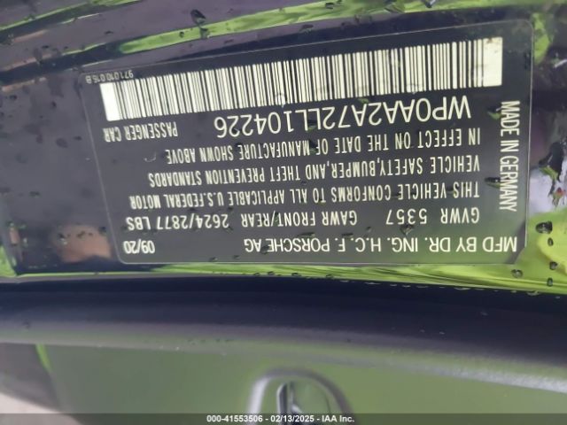 2020 PORSCHE PANAMERA WP0AA2A72LL104226 Photo 8