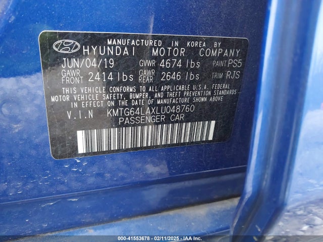 Genesis G70 2.0t Rwd 2020 KMTG64LAXLU048760 Image 9
