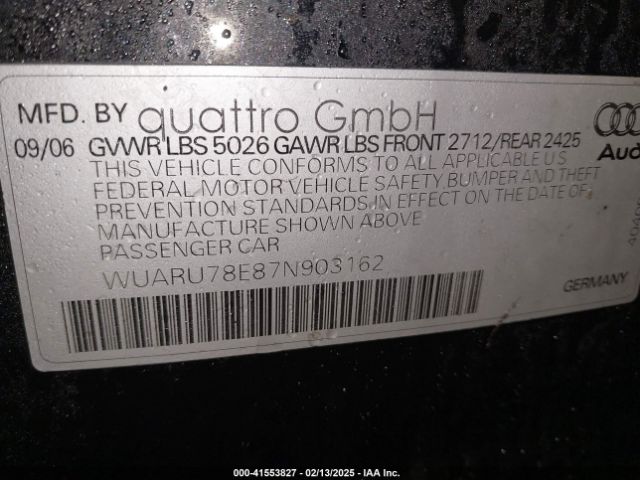 2007 AUDI RS 4 WUARU78E87N903162 Photo 8