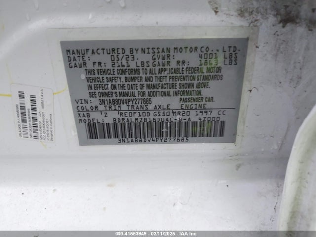 Nissan Sentra Sr Xtronic Cvt 2023 3N1AB8DV4PY277885 Image 9