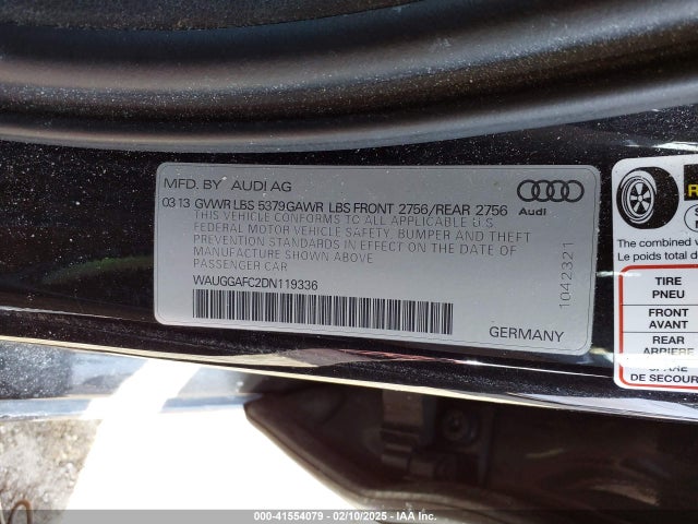 2013 AUDI A6 WAUGGAFC2DN119336 Photo 8