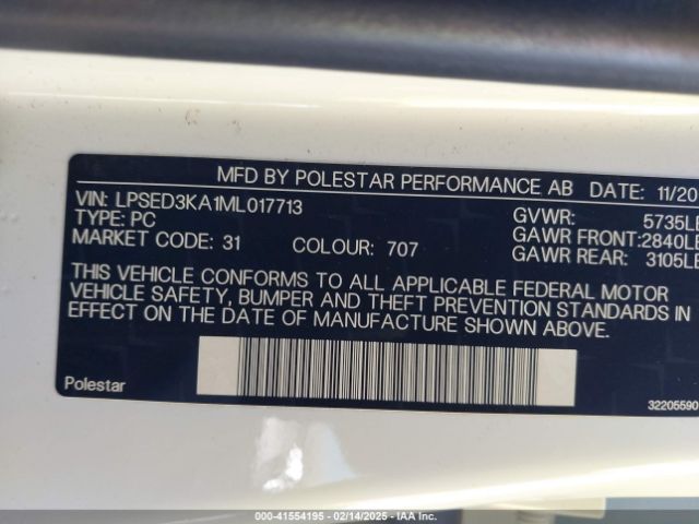 2021 POLESTAR 2 LPSED3KA1ML017713 Photo 8