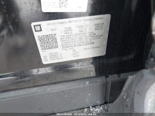 2GNAXJEV5L6128909 Chevrolet Equinox Fwd 2fl