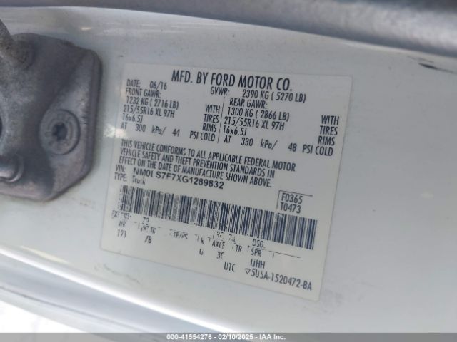 NM0LS7F7XG1289832 Ford Transit Connect Xlt