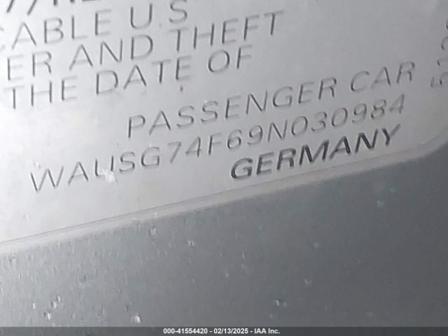 2009 AUDI A6 WAUSG74F69N030984 Photo 8