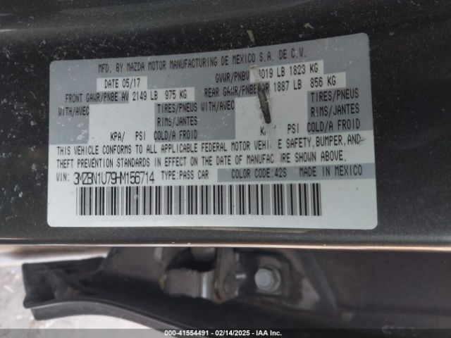 3MZBN1U79HM156714 Mazda Mazda3 Sport