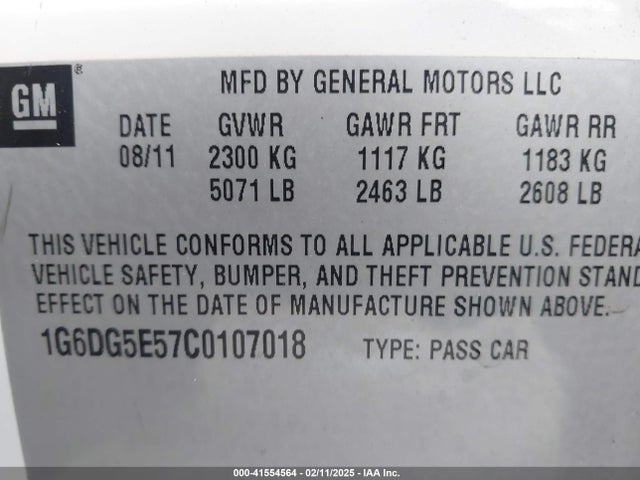 2012 CADILLAC CTS 1G6DG5E57C0107018 Photo 8