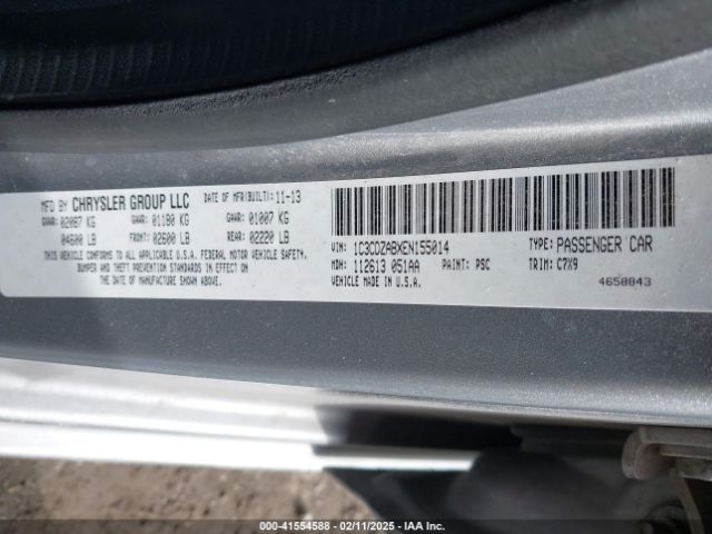 1C3CDZABXEN155014 Dodge AVENGER SE