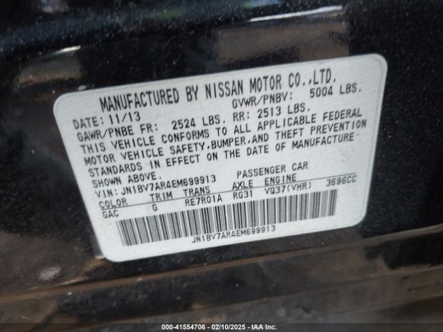 JN1BV7AR4EM699913 Infiniti Q50 Premium