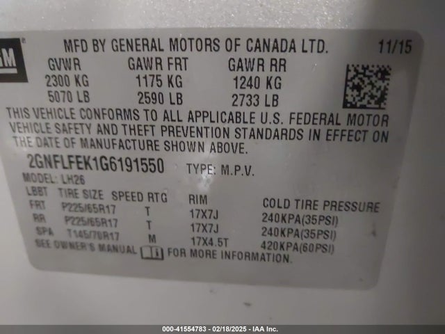Chevrolet EQUINOX LT 2016 2GNFLFEK1G6191550 Image 9