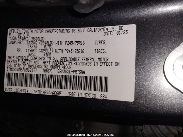 3TMCZ5AN6PM562177 Toyota Tacoma Sr5 V6