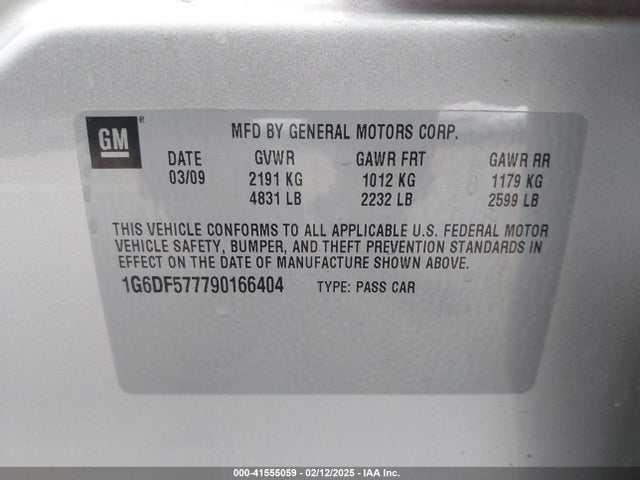 2009 CADILLAC CTS 1G6DF577790166404 Photo 8
