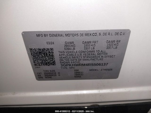 3GPKHWRM4RS506137 Honda Prologue Touring