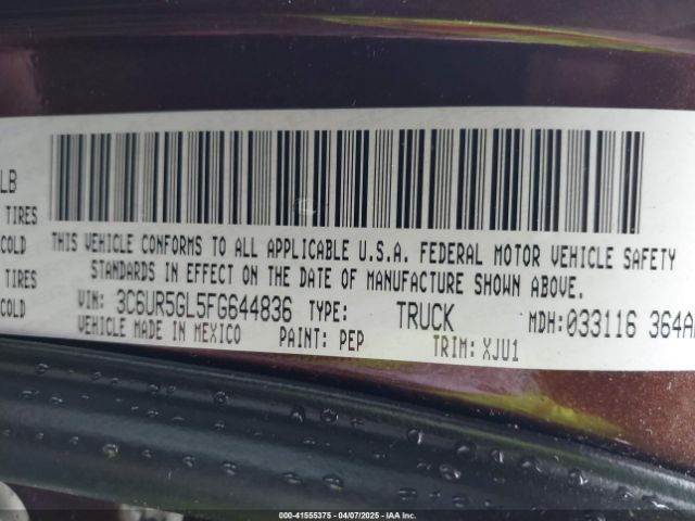 3C6UR5GL5FG644836 RAM 2500 Longhorn