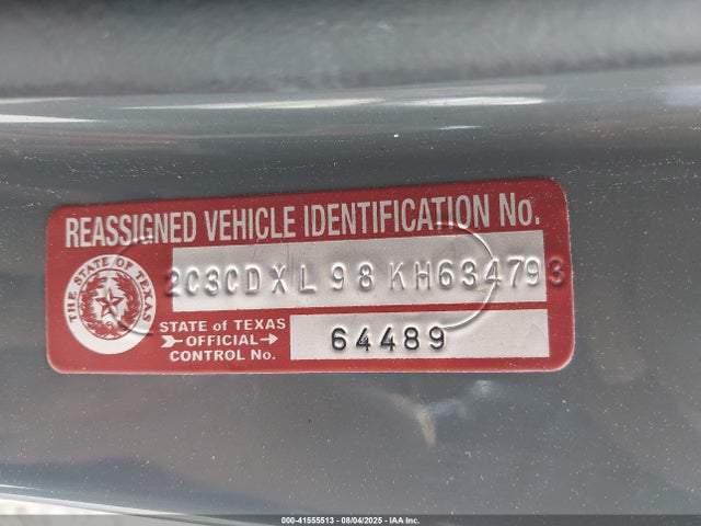 2C3CDXL98KH634793 Dodge 2019