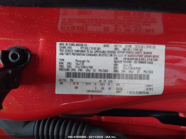 1FADP3K24EL314128 Ford FOCUS SE