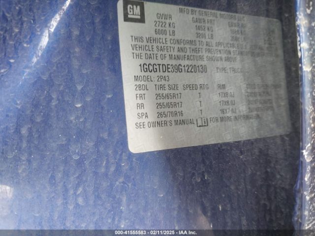 1GCGTDE39G1220130 Chevrolet Colorado Z71