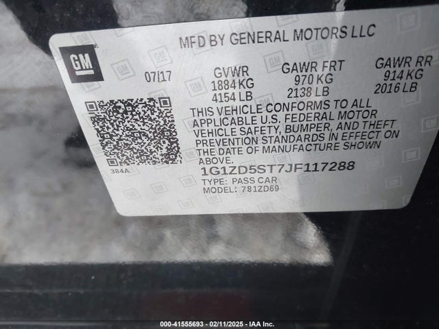 Chevrolet MALIBU LT 2018 1G1ZD5ST7JF117288 Image 9