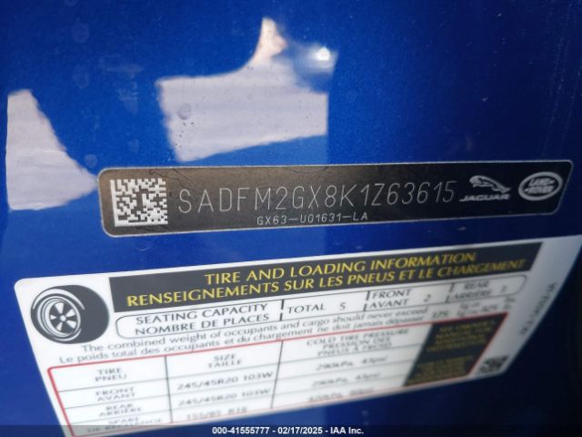 SADFM2GX8K1Z63615 Jaguar E-pace R-dynamic Hse