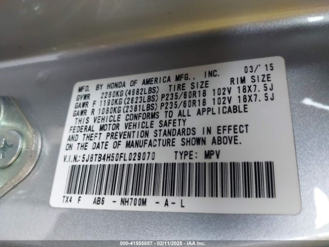 2015 ACURA RDX 5J8TB4H50FL029070 Photo 8