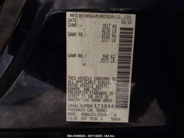 1N4AL3AP0GN373888 Nissan 2016