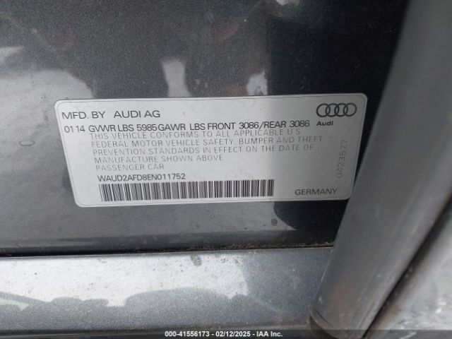 WAUD2AFD8EN011752 Audi S8 4.0t