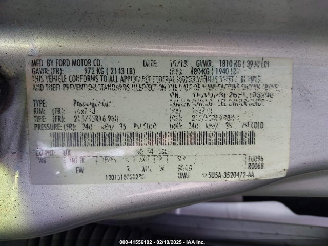 Ford FOCUS SE 2014 1FADP3F26EL193208 Image 9