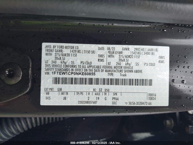 Ford F-150 Xl 2022 1FTEW1CP0NKE60855 Image 9