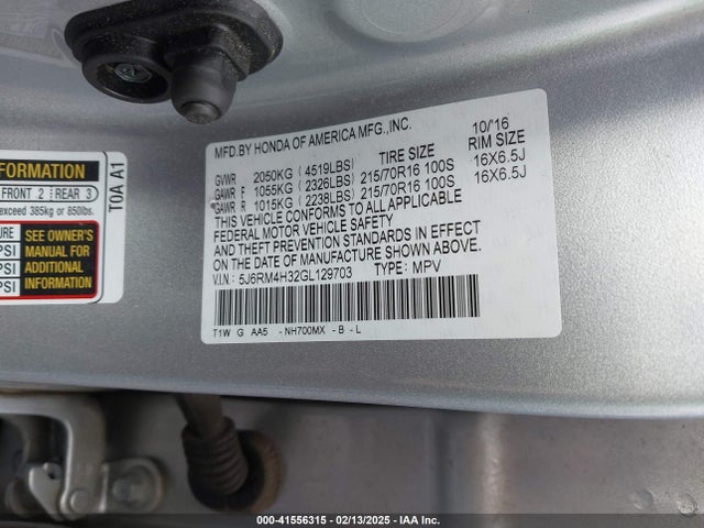 Honda CR-V LX 2016 5J6RM4H32GL129703 Image 9