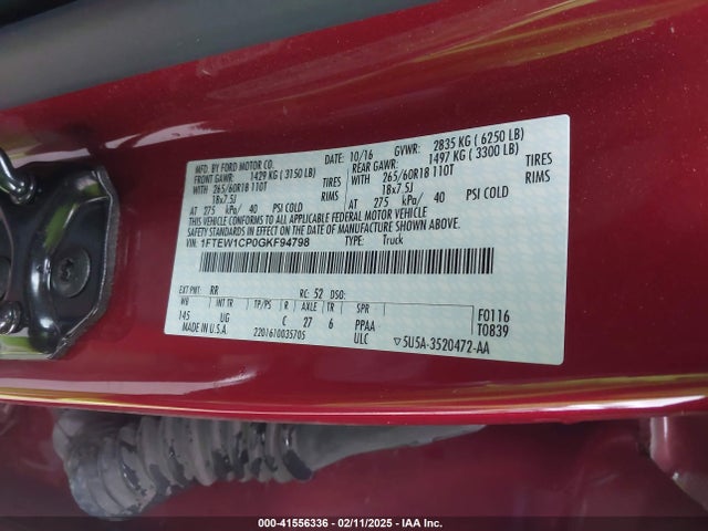 Ford F-150 Xlt 2016 1FTEW1CP0GKF94798 Image 9