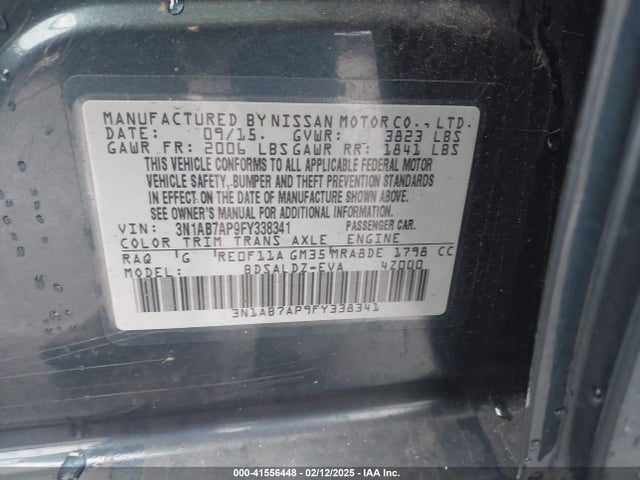 Nissan SENTRA SV 2015 3N1AB7AP9FY338341 Image 9