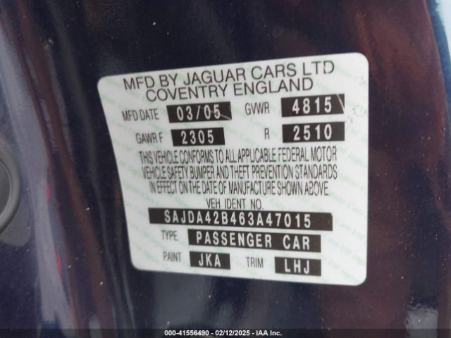 2006 JAGUAR XKR SAJDA42B463A47015 Photo 8