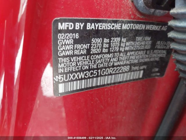 5UXXW3C51G0R22288 BMW X4