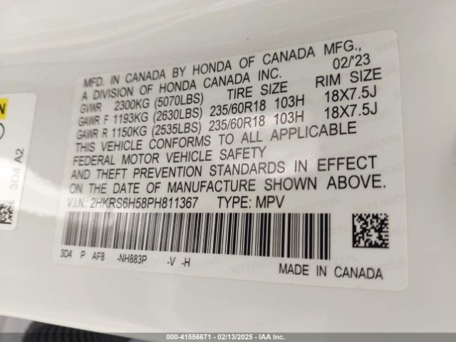 2023 HONDA CR-V 2HKRS6H58PH811367 Photo 8