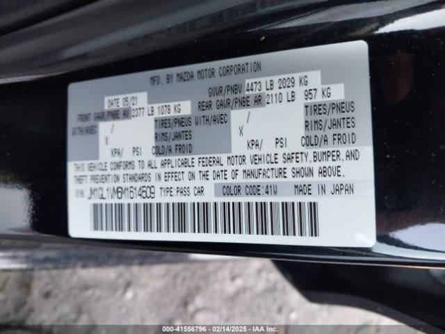 2021 MAZDA MAZDA6 JM1GL1VM6M1614509 Photo 8
