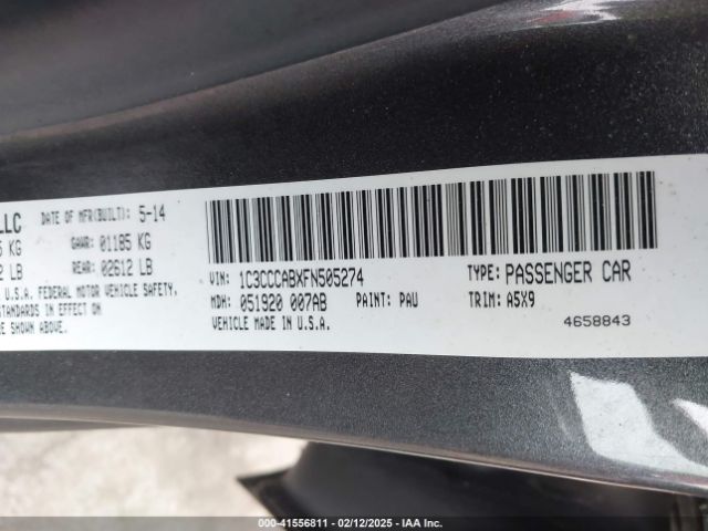 2015 CHRYSLER 200 1C3CCCABXFN505274 Photo 8
