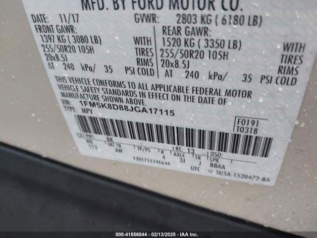 Ford EXPLORER XLT 2018 1FM5K8D88JGA17115 Image 9